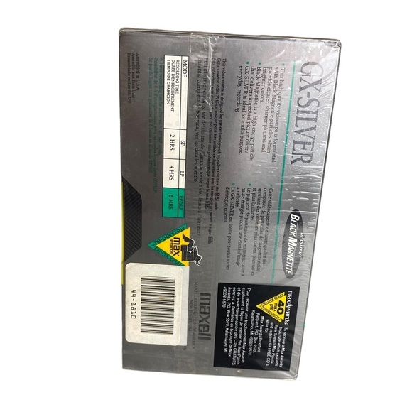 Maxwell NEW 2‎ Pack VHS T-120 GX-Silver 6 Hour High Quality Video Tapes Sealed - Picture 2 of 7